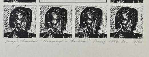 Joseph Kádár (1936-2019): "Hommage á Kassák", 1987-1990. Elektrográfia, papír, jelzett, sz...