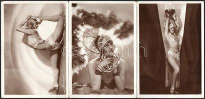 cca 1930 Vallentine Montedor - Orientalische, klassische, akrobatische Tänze, kihajtható prospektus ...