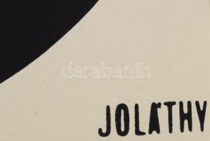 Joláthy Attila (1927-1998): 77 (cím nélkül). Szitanyomat, papír, jelzett a nyomaton. 70x41 cm. / scr...