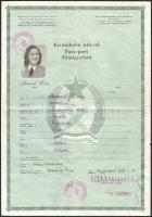 1957 Fényképes kivándorló útlevél 7 db okmánybélyeggel