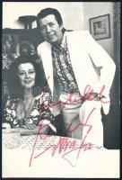 Záray Márta (1926-2001) és Vámosi János (1925-1997) énekesek aláírt fotója 15x10 cm