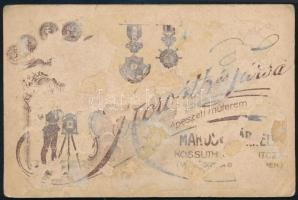 Horváth és társa marosvásárhelyi műterméből származó, csinos hölgyet ábrázoló vizitkátya, sérült hát...