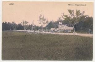 1915 Zilah, Zalau; Meszes-hegyi részlet, teherautó. Seres Samu kiadása / Vedere partiala de pe Meses / road in the mountain, truck (EK)