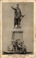 Segesvár, Schässburg, Sighisoara; Fostul monument al lui Petőfi / A volt segesvári Petőfi szobor / monument, statue (fl)