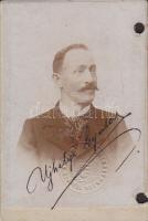 cca 1880 Újhelyi Gyula az MKE Zólyommegyei osztály választmányi tagja  keményhátú fotó 7x11 cm