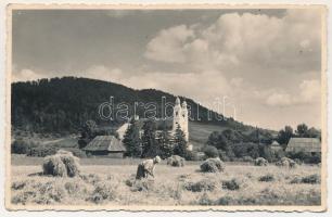 1937 Csíksomlyó, Sumuleu Ciuc; kegytemplom. Andory Aladics Zoltán mérnök felvétele / pilgrimage church. photo (EK)