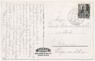 1944 Szék, Székakna, Sic; templom, látkép, Hangya üzlete és saját kiadása / church, view, shop (EK)