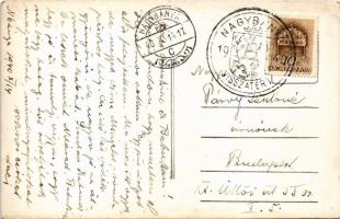 1940 Nagybánya, Baia Mare; visszatért, utcakép, patika, üzlet. Diana Foto / street view, pharmacy, s...