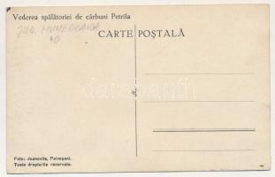 Petrilla, Petrila (Hunyad); Spalatoria de carbuni. Foto Joanovits / szénmosó a bányában, iparvasút /...