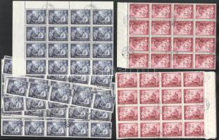 1952 Rákosi Mátyás 100 db sor hajtott ívben és ívdarabokban (30.000)