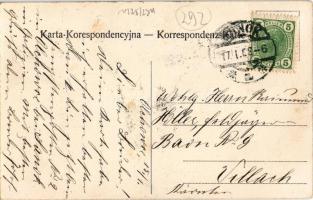 1908 Sanok, square, church. M. Muschla (fl)