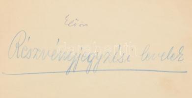 1929 Bajcsy-Zsilinszky Endre Előőrs című lapjának részvényjegyzési levelei + jegyzékek