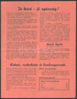 1938 Meinl Gyula Rt. Háztartásgazdasági Tanácsadója, étrend és receptek 1938. május hónapra, 4 p. + ...