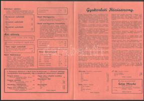 1938 Meinl Gyula Rt. Háztartásgazdasági Tanácsadója, étrend és receptek 1938. május hónapra, 4 p. + ...