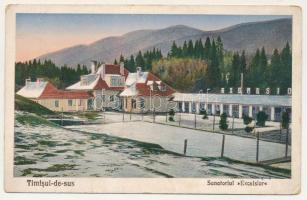 1932 Felsőtömös, Felső-Tömös, Timisu de Sus (Brassó, Kronstadt, Brasov); Sanatoriul Excelsior / szanatórium télen / sanatorium in winter (EK)