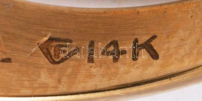 Koktélgyűrű. 14k arany, brillekkel, össz 1,35ct (45x0,03ct) jelzett m: 52, br 8,1g /// Cocktail ring...