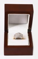 Koktélgyűrű. 14k arany, brillekkel, össz 1,35ct (45x0,03ct) jelzett m: 52, br 8,1g /// Cocktail ring...