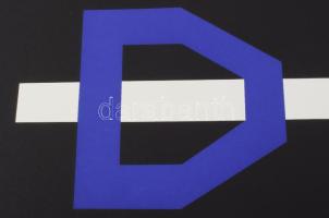 Schöffer, Nicolas (Miklós) (1912-1992): Geometrikus kompozíció (cím nélkül). Szitanyomat, papír, jel...