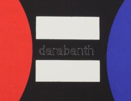 Schöffer, Nicolas (Miklós) (1912-1992): Geometrikus kompozíció (cím nélkül). Szitanyomat, papír, jel...