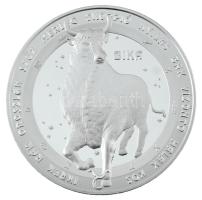 Kósa István (1953-) DN "Horoszkóp érmesorozat - Bika" ezüstözött fém emlékérem, kapszulába...