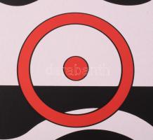 Schöffer, Nicolas (Miklós) (1912-1992): Körkörös kompozíció (cím nélkül). Szitanyomat, papír, jelzet...