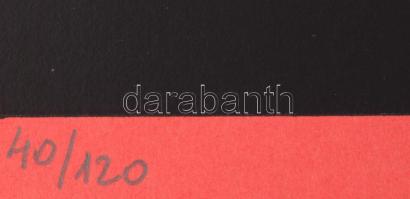 Schöffer, Nicolas (Miklós) (1912-1992): Körkörös kompozíció (cím nélkül). Szitanyomat, papír, jelzet...