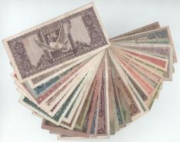 Vegyes, 30db-os magyar bankjegy tétel, benne: 1920-1946. 1-20K (3xklf) + 1-1.000.000.000P (17xklf) +...