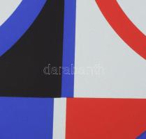 Schöffer, Nicolas (Miklós) (1912-1992): Geometrikus kompozíció (cím nélkül). Szitanyomat, papír, jel...