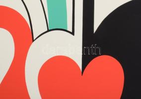 Korniss Dezső (1908-1984): Szűrmotívum III. Szitanyomat, papír, jelzés nélkül. Hátoldalán kisebb fel...