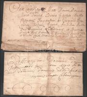 1748-1749 Izslai Sámuel és Bene István 2 db levele