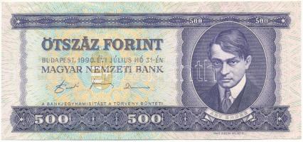 1990. 500Ft "E 362 093456" T:AU, hullámos papír