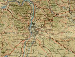 1939 Csonka-Magyarország áttekintő térképe, rajta a visszatért Felvidékkel és Kárpátaljával, 1:750.0...