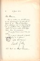 Zola, Émile:
Lettres de Émile Zola a Messieurs de Goncourt. (Számozott.)
Paris, 1929. Paul Catin (...
