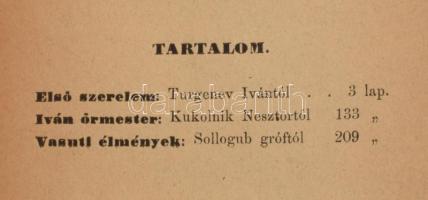 Fincicky Mihály: Orosz beszélyek. Oroszból ford.: - - . [I. köt.] Ungvár, 1871, A fordító tulajdona ...