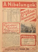 Balla Vilmos: A Nibelungok (Balla Vilmos közgazdasági regénye két részben). Bp., 1930. ny. n. 230p. Kiadói papírkötésben