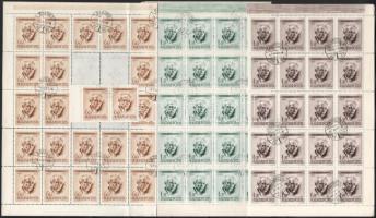 1955 Bartók Béla 100 db sor hajtott ívekben és ívtöredékekben (30.000)