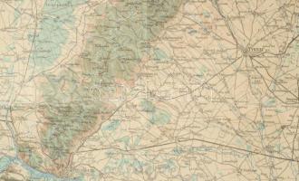 ca 1910 Pozsony és környéket katonai térkép 60x48 cm