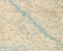 ca 1910 Pozsony és környéket katonai térkép 60x48 cm