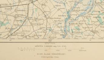 ca 1910 Pozsony és környéket katonai térkép 60x48 cm