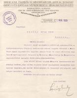 1929 Kolozsvár, Erdélyi és Bánsági Népkissebségi újságírószervete fejléces levél Szász Endre (1889-1...