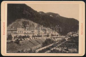 ca 1890 Herkulesfürdő, Erdély. (Baile Herculeane) Szapáry fürdő kabinetfotó. 16x11 cm /