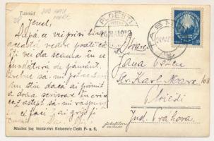 1950 Tasnád, látkép templommal / general view with church. photo (felületi sérülés / surface damage)