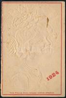 1924 Zsebnaptár, a Tolnai Világlapja karácsonyi melléklete, kiadói tűzött papírkötés, dombornyomott borítóval