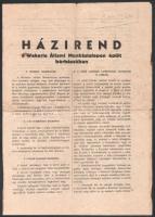 1947 Kispest, a Wekerle Állami Munkástelepen épült bérházak házirendje, 4 p.