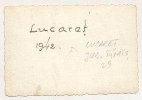 1942 Lukarec, Lukácskő, Lucaret; bánya, bányász / mine, miner. photo (8,6 x 5,8 cm)