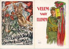 23 db MODERN kommunista munkásmozgalmi képeslap / 23 modern Communist propaganda art postcards