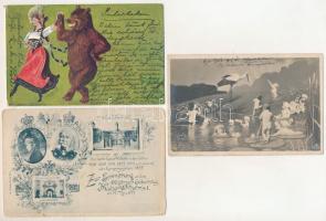 15 db RÉGI (1905 előtti) motívum képeslap vegyes minőségben / 15 pre-1905 motive postcards in mixed ...