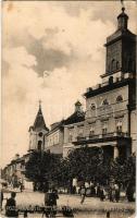 1915 Lublin, Ratusz / town hall, market + "K.u.K. Feldspital 8/9" "K.U.K. FELDPOSTAMT 507" (EK)