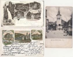 44 db RÉGI (1905 előtti) város képeslap vegyes minőségben / 44 pre-1905 town postcards in mixed qual...