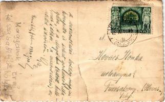 1940 Érmihályfalva, Valea Lui Mihai; bevonulás / entry of the Hungarian troops, photo (szakadás / te...